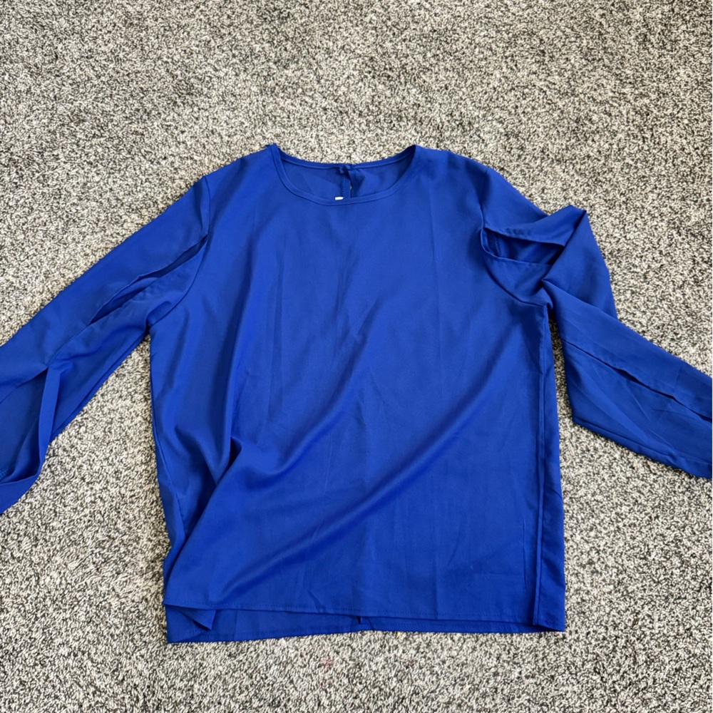 Vibrant Blue Long Sleeve Top